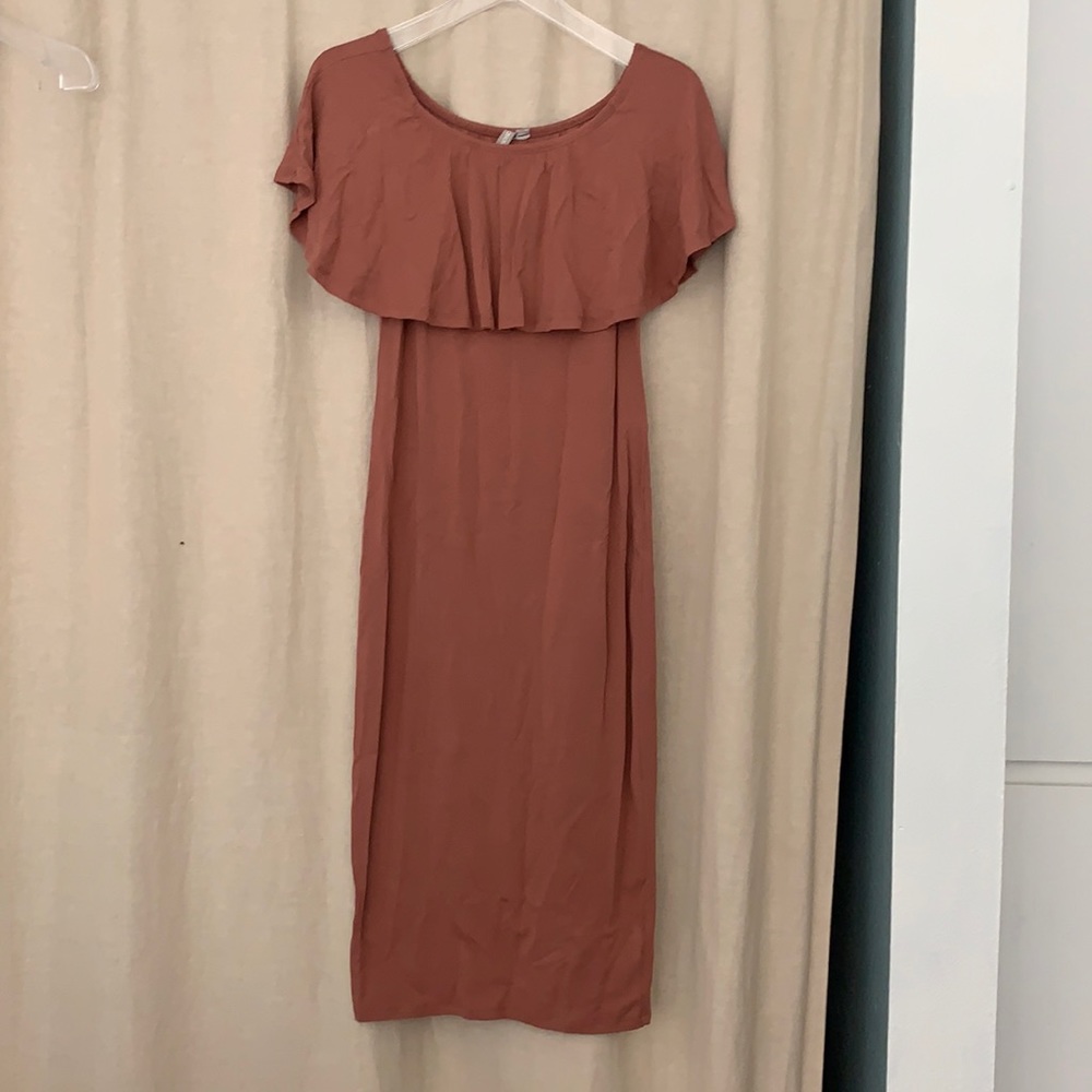 Off the shoulder body con dress